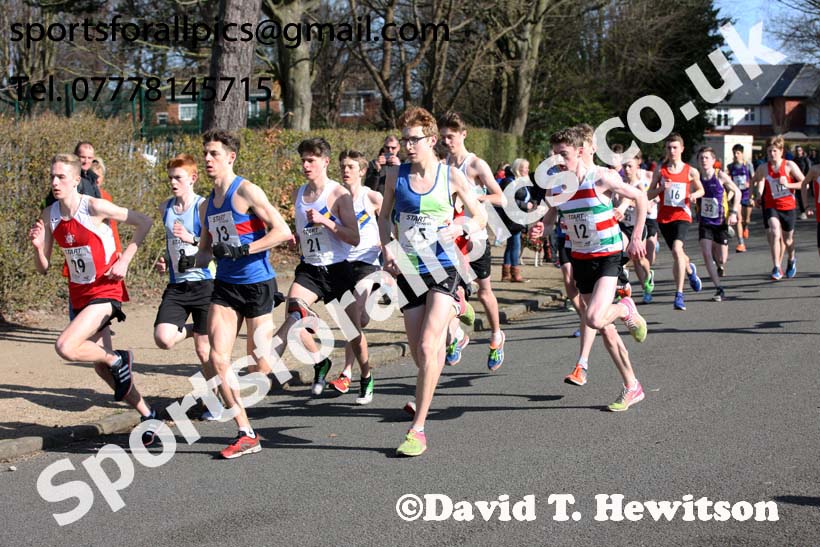 Mens under-17s Northern Athletics 5k Champs., Birkenhead Park. Photo: David T. Hewitson/Sports for All Pics